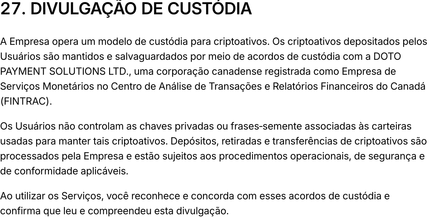 Custody Disclosure
